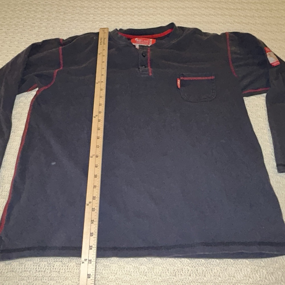 Portwest FR Bizflame Men's XXL Long Sleeve Navy Knit HRC 2 F1959 Fire Resistant - Picture 8 of 8